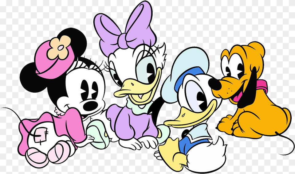 Baby Cliparts Transparent Group Baby Minnie Mouse Daisy Duck, Cartoon, Person Free Png