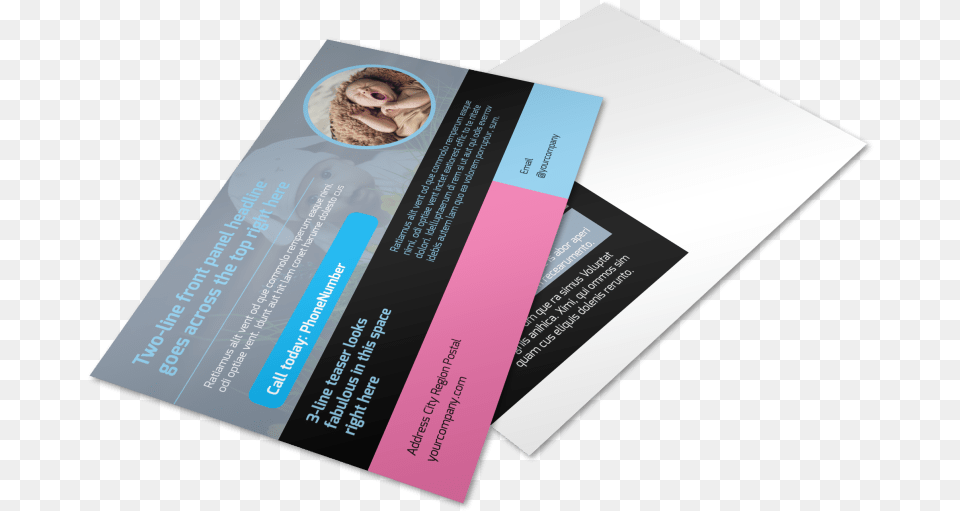 Baby Clothes Postcard Template Preview Brochure, Advertisement, Poster, Business Card, Paper Free Png