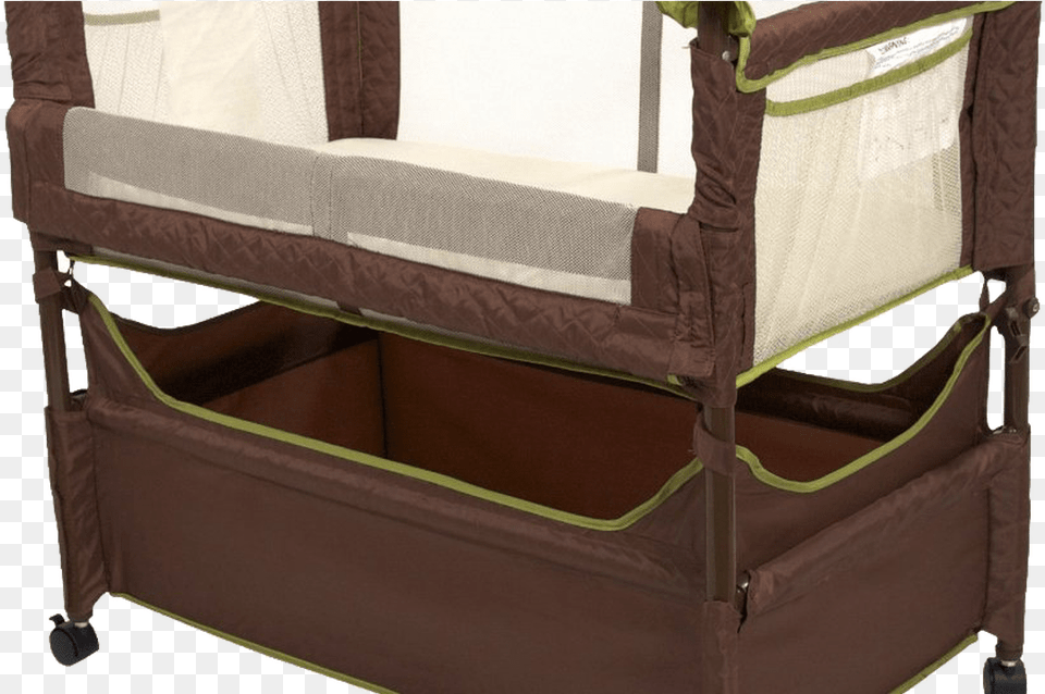 Baby Cot Attaches To Bed Baby Crib Attached To Arm S Reach Concepts Clear Vue Co Sleeper Cocoafern, Furniture, Cradle, Infant Bed Free Png Download