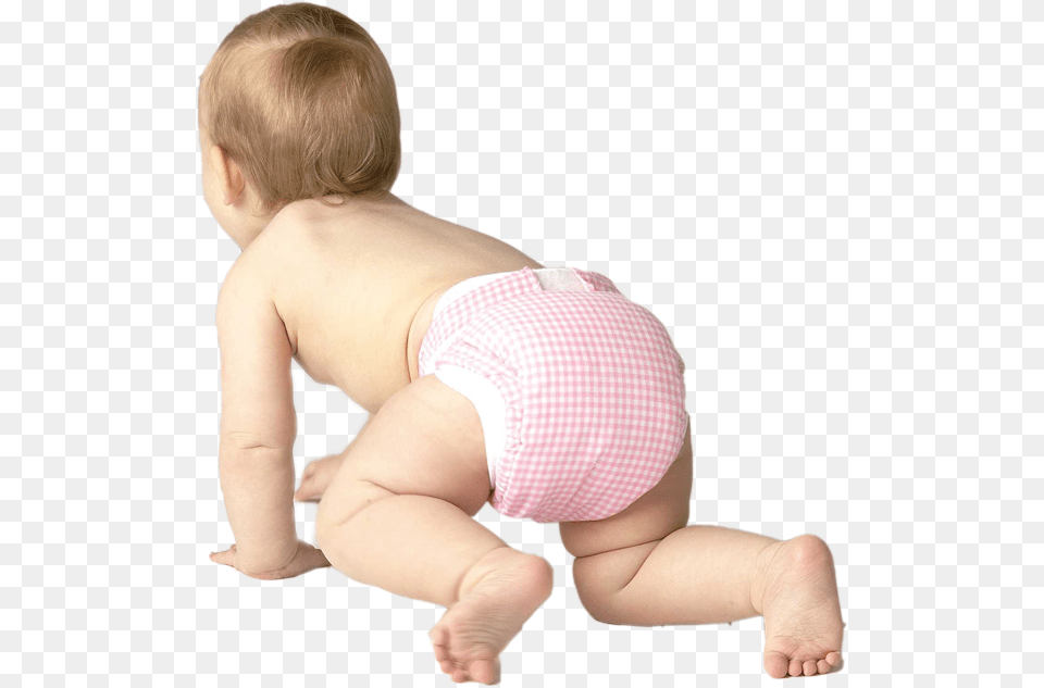 Baby Crawling Away, Person, Diaper Free Png