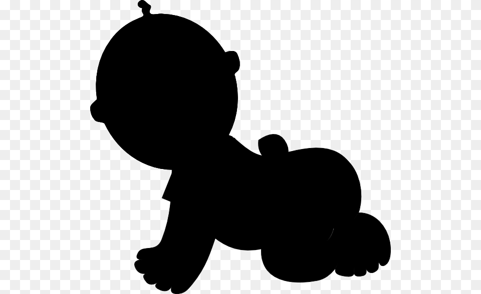 Baby Crawling Clip Art Baby Clip Art Art For Fun, Silhouette, Animal, Bear, Mammal Free Png Download