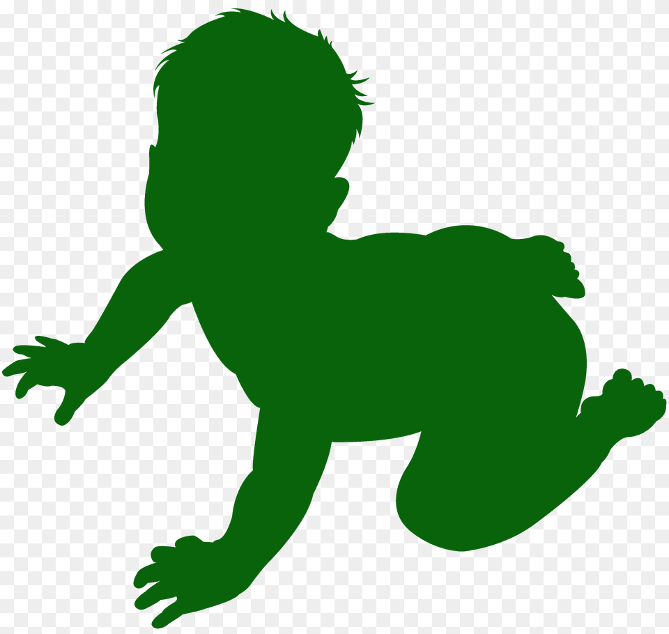 Baby Crawling Silhouette, Person Free Png Download
