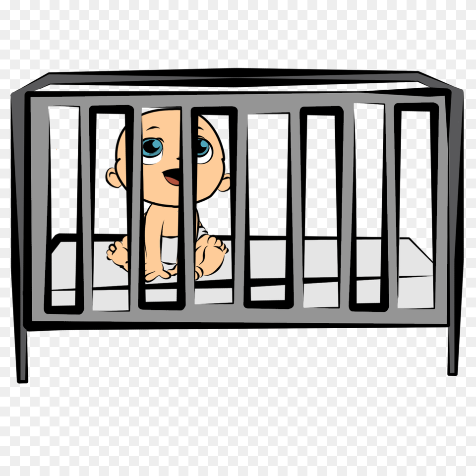 Baby Crib Clip Art, Infant Bed, Furniture, Adult, Person Png Image