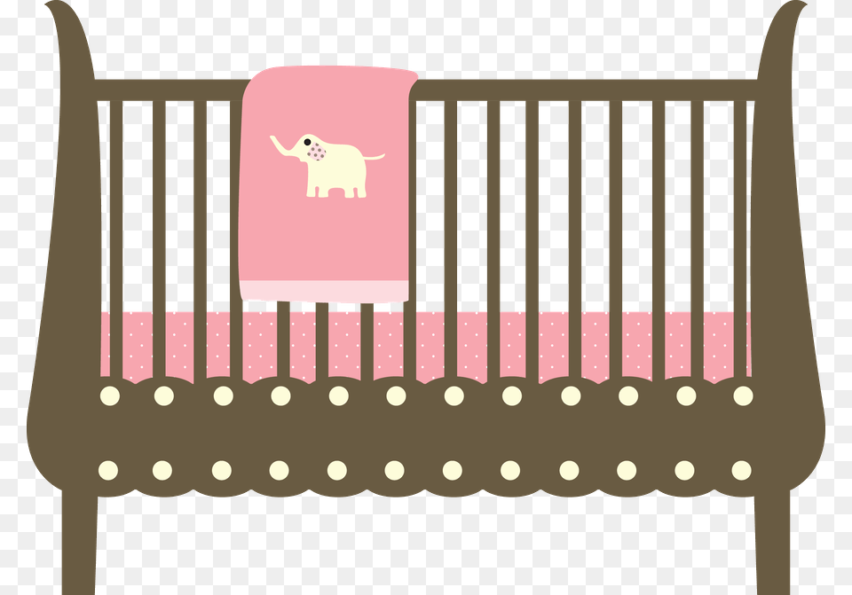 Baby Crib Clip Art, Furniture, Infant Bed Png Image