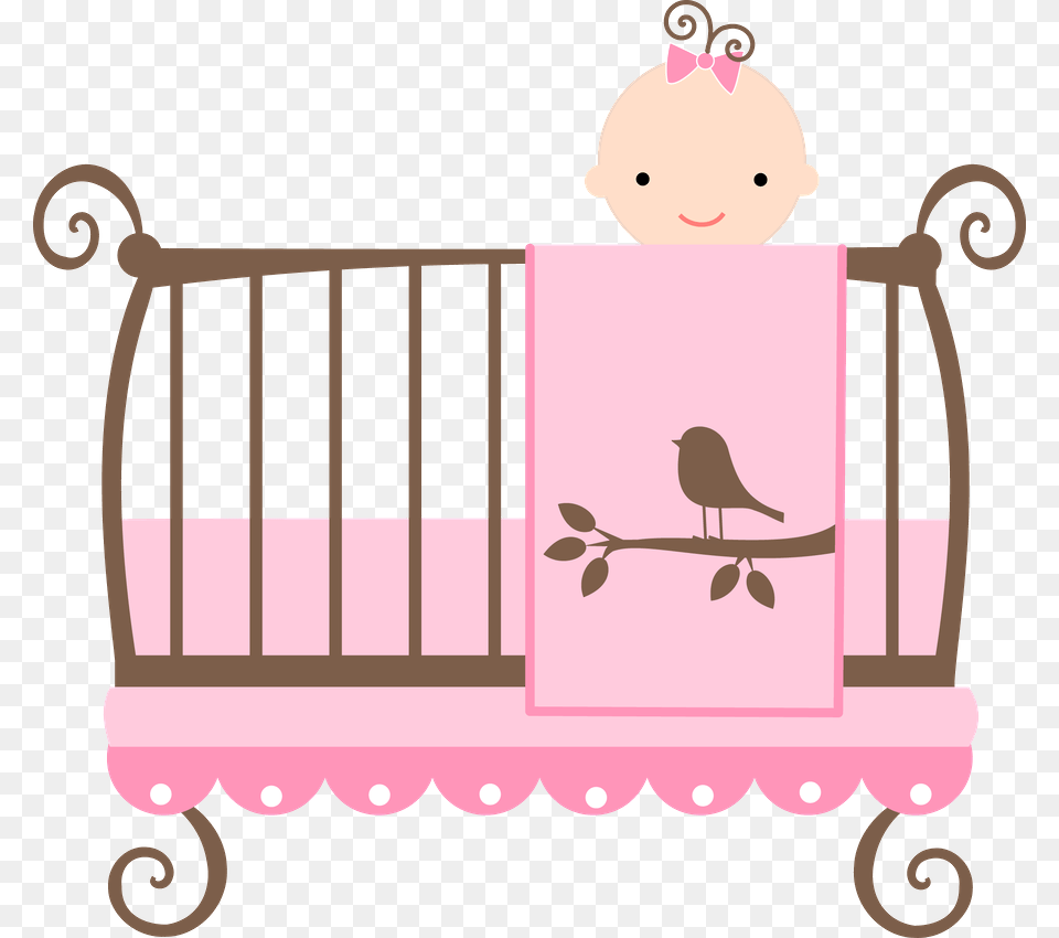Baby Crib Clipart, Furniture, Infant Bed, Animal, Bird Free Png Download