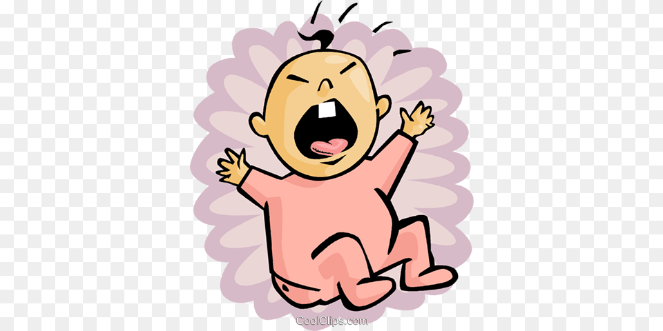 Baby Crying Royalty Vector Clip Art Illustration, Head, Person, Face Free Transparent Png