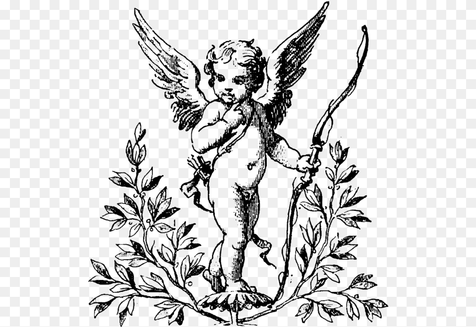 Baby Cupid Baby Cupid, Gray Png