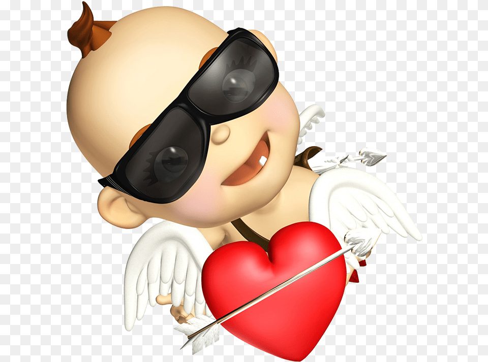 Baby Cupid With Heart And Wings Baby Cartoon, Accessories, Person Png