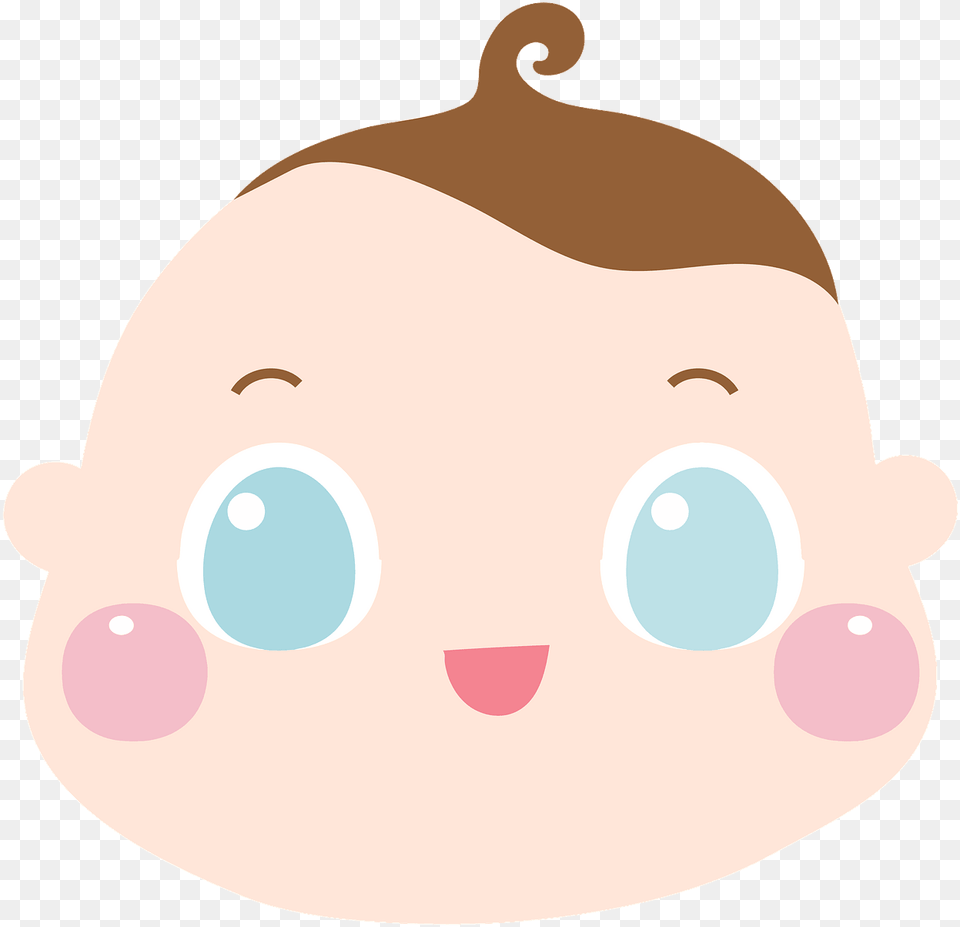 Baby Cute Face Head Smile Happy Child Sweet Kartun Kepala Bayi, Person, Food, Produce Free Png Download