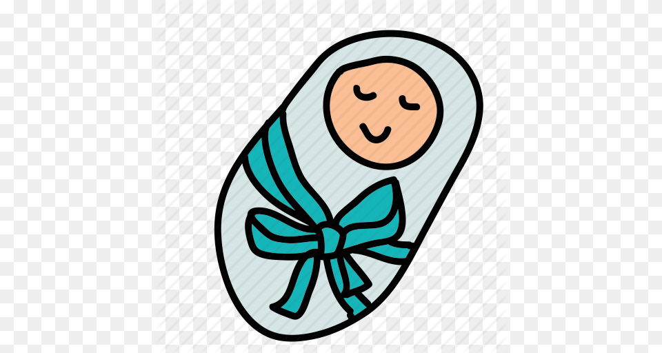 Baby Cute Infant Ribbon Sleep Smile Wrap Icon, Clothing, Footwear, Shoe, Egg Free Transparent Png