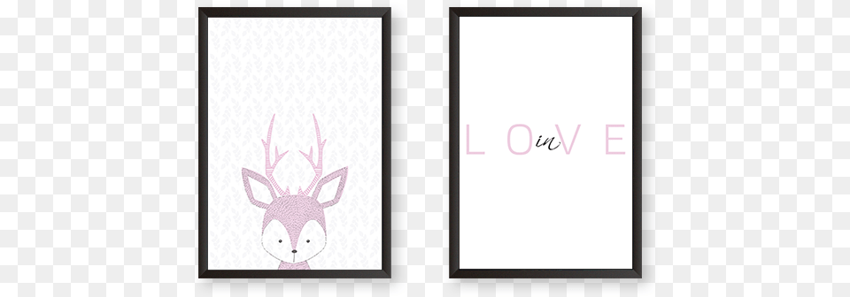 Baby Deer In Love Antler, Animal, Mammal, Wildlife, White Board Png