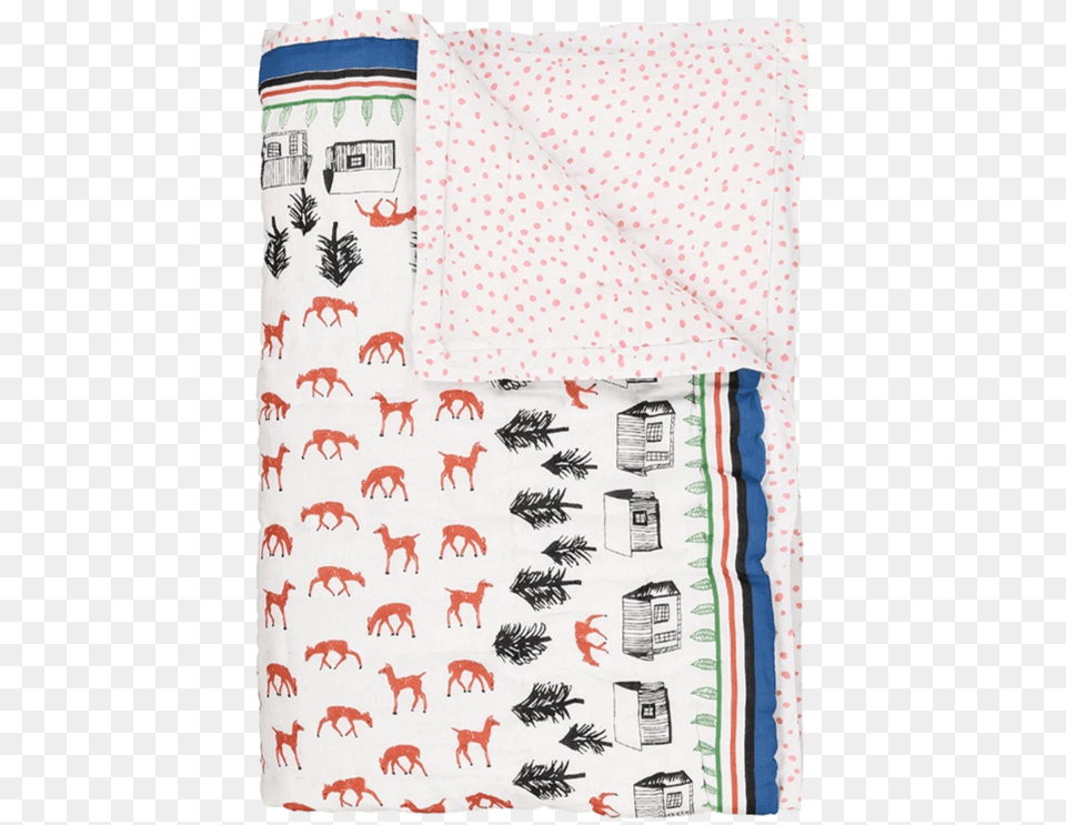 Baby Deer Sarong Reversible Quildted Bed Cover Patchwork, Home Decor, Animal, Antelope, Mammal Png Image