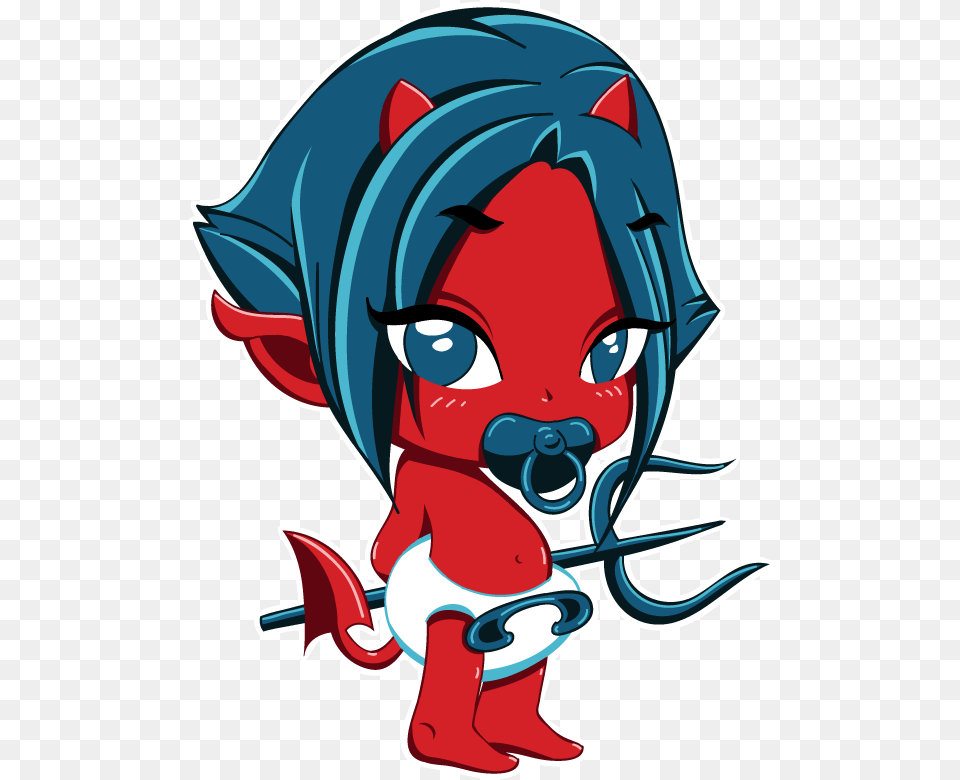 Baby Demon Clipart Baby Devil, Book, Comics, Publication, Person Free Png Download