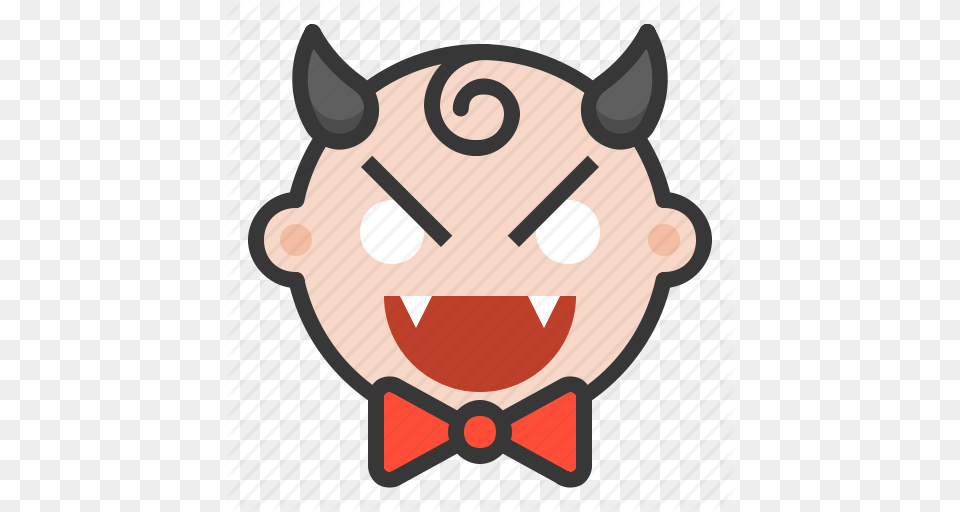 Baby Devil Emoji Emoticon Evil Expression Icon, Accessories, Formal Wear, Tie, Person Png