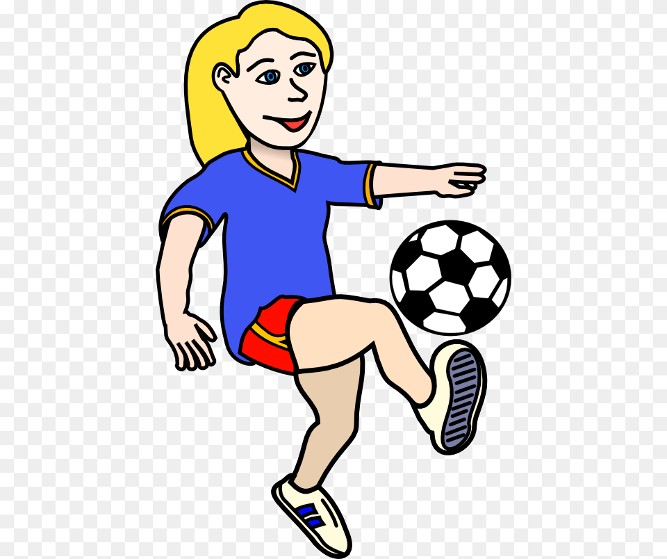 Baby Doll Clip Art, Person, Kicking, Football, Ball Free Png