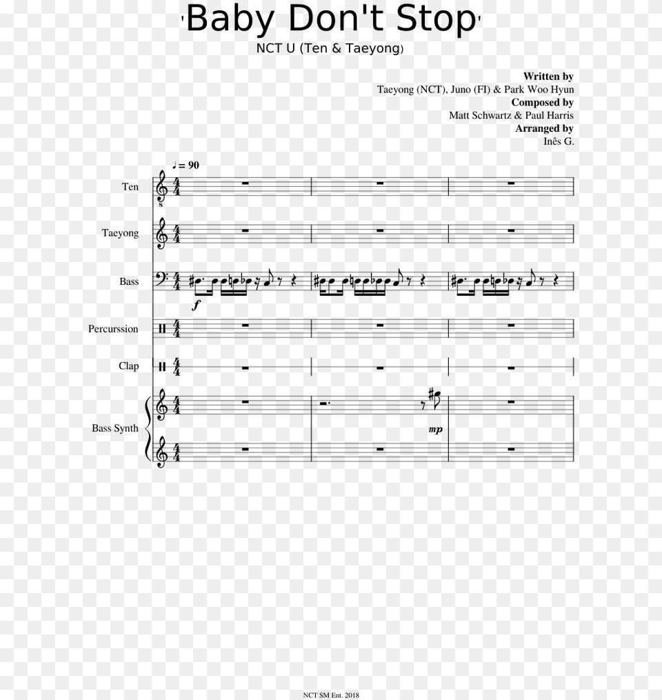 Baby Don T Stop Nct Piano, Gray Free Png Download