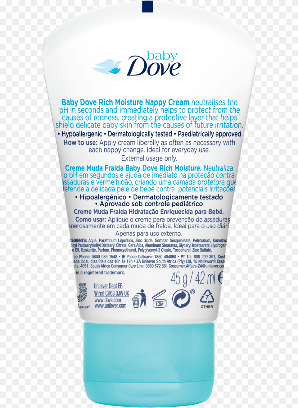Baby Dove Diaper Rash Cream Ingredients, Bottle, Lotion, Cosmetics, Shaker Png Image
