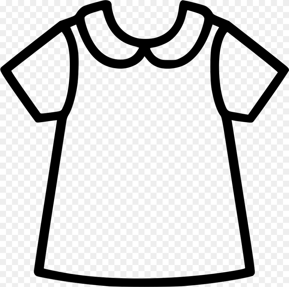 Baby Dress Dress Clipart Black And White, Clothing, T-shirt Free Transparent Png