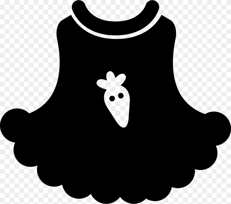 Baby Dress With A Strawberry Cartoon Illustration Comments Silueta De Vestido De Bebe, Stencil Free Png