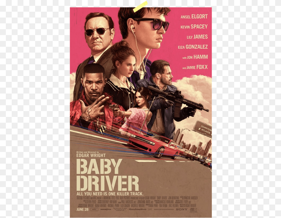 Baby Driver Watch Online, Poster, Advertisement, Man, Person Png Image