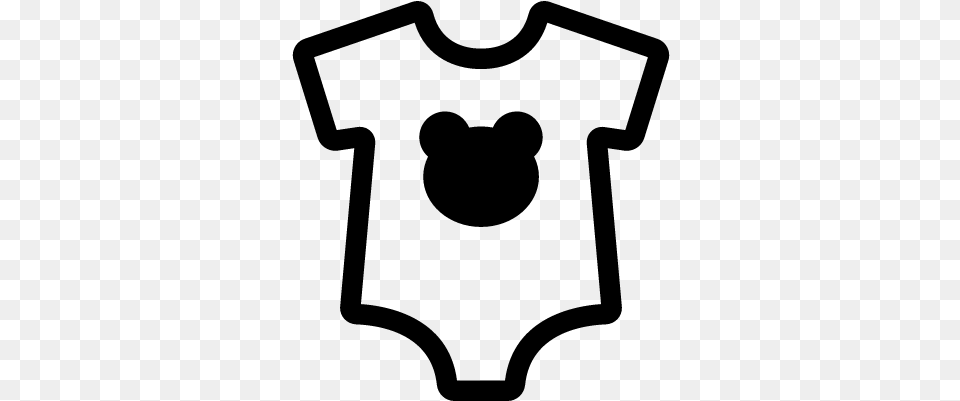 Baby Dummy With Bear Head Silhouette Vector, Gray Free Png