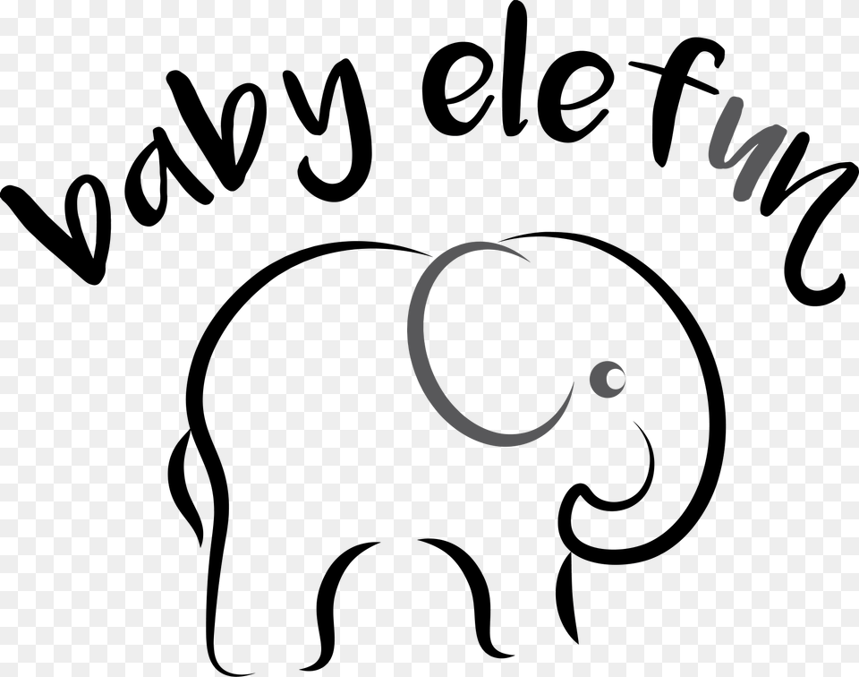 Baby Elefun Logo, Animal, Elephant, Mammal, Wildlife Png