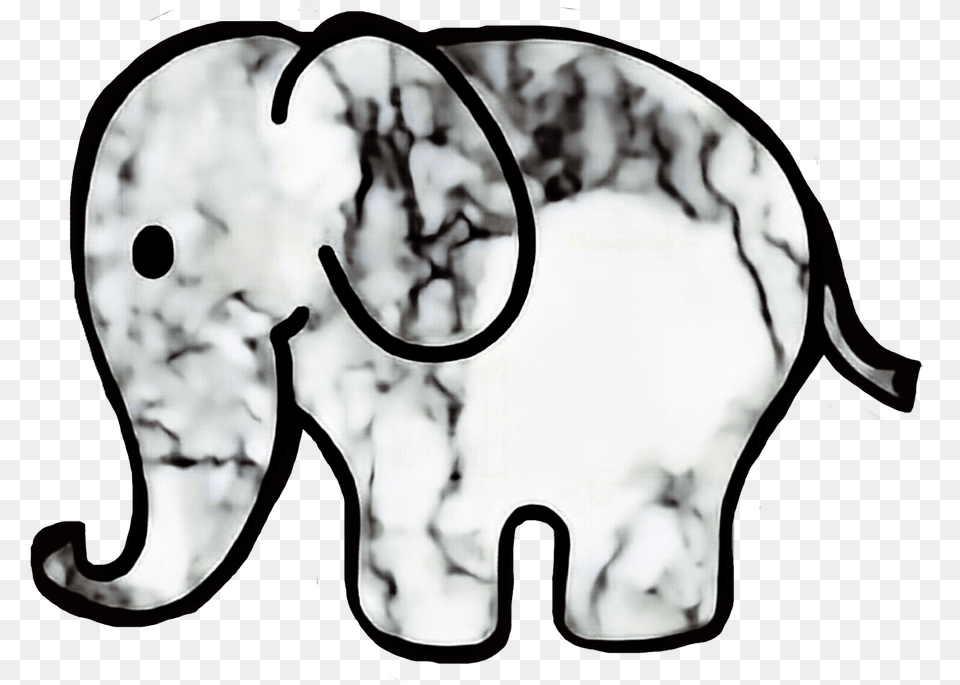 Baby Elephant Blackandwhite Marble, Silhouette, Person, Electronics, Hardware Free Png