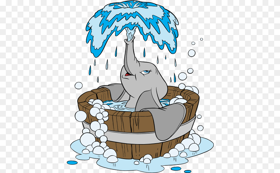 Baby Elephant Clip Art The Cliparts Elephant In Bath Cartoon, Adult, Female, Person, Woman Free Png