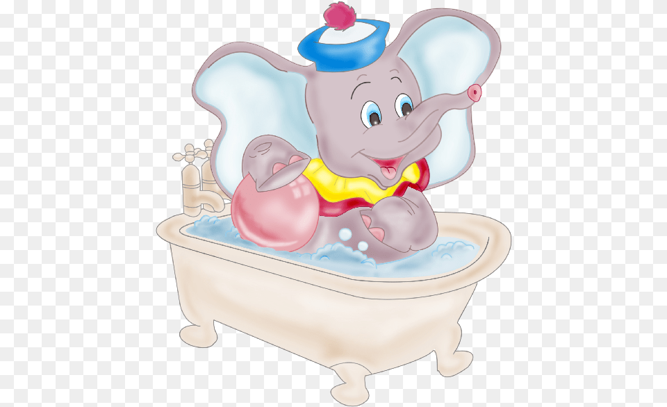 Baby Elephant Clipart, Tub, Bathing, Bathtub, Person Png Image