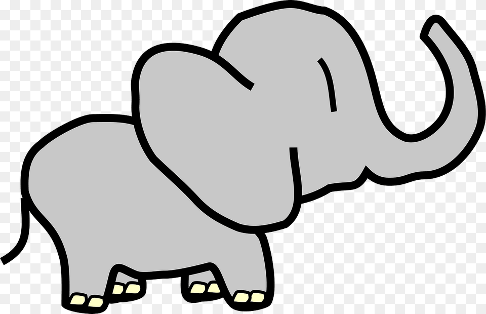 Baby Elephant Clipart Big Small Cartoon, Animal, Mammal, Wildlife, Clothing Free Png Download