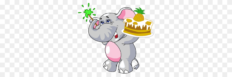 Baby Elephant Cute Birthday Cartoon Clip Art Images All Images Are, Food, Fruit, Plant, Produce Png Image