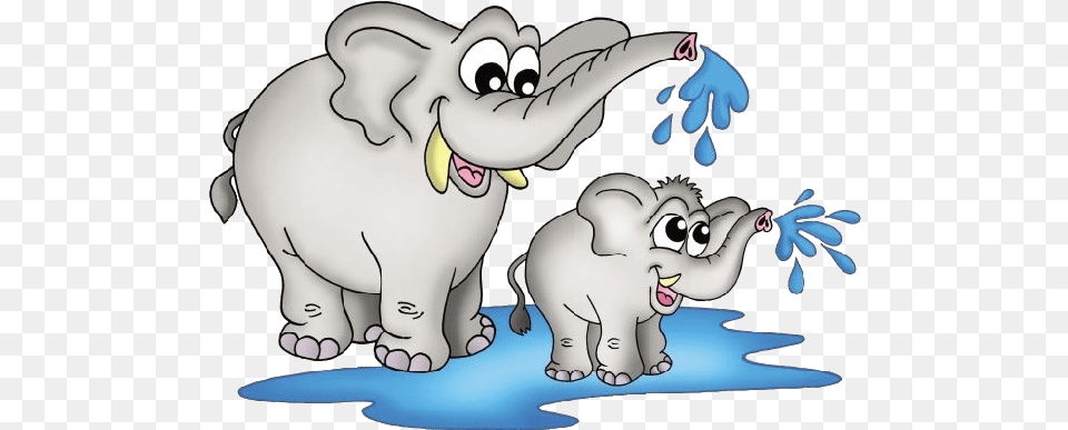 Baby Elephant Elephant Cartoon Picture Images Clipart Mother Elephant And Baby Clipart, Animal, Mammal, Wildlife, Fish Free Png