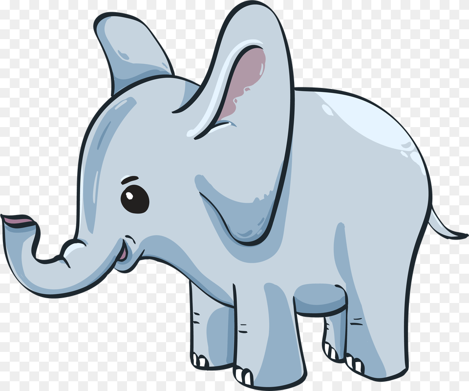 Baby Elephant Elephant Cute Blue Kid Cartoon Clipart Elephant, Animal, Mammal, Wildlife, Person Free Png Download