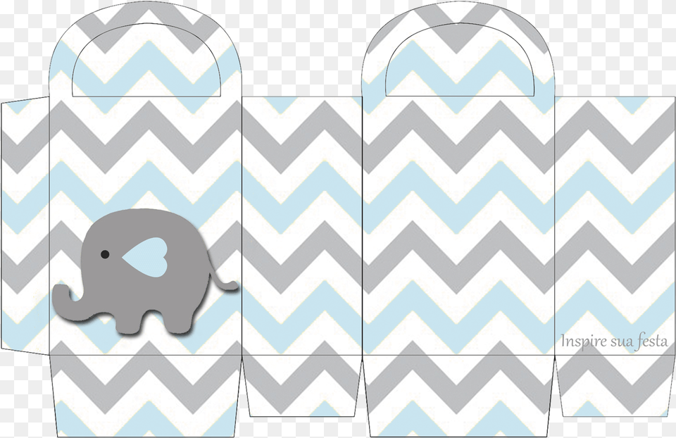 Baby Elephant In Grey And Light Blue Chevron Printable Kit Imprimible Lluvia De Amor, Paper, Animal, Mammal, Wildlife Free Png