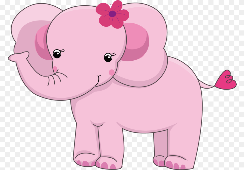 Baby Elephant Jungle Animals Cute Pink Baby Elephant Clipart, Person, Animal, Wildlife, Mammal Png