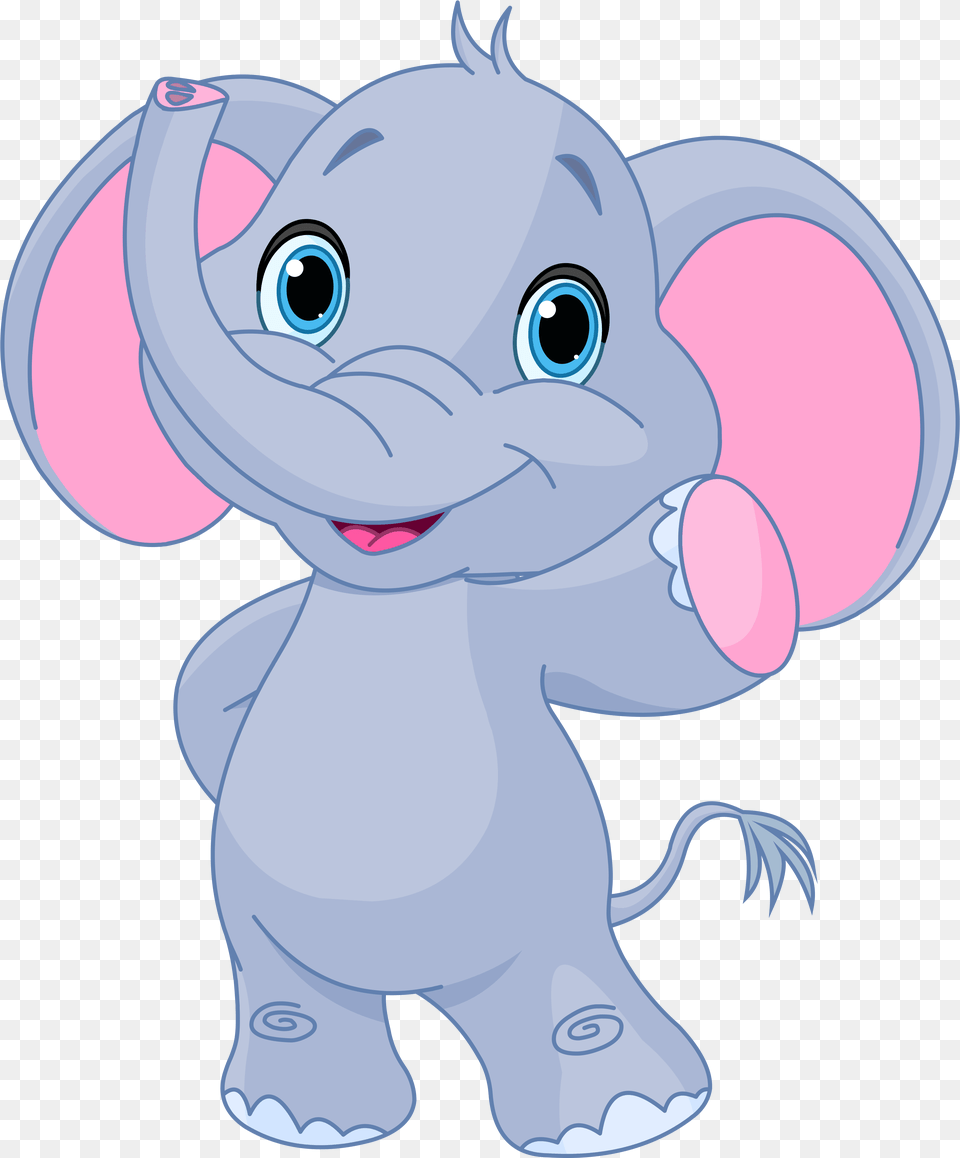 Baby Elephant White Clip Art Cartoon Elephant, Nature, Outdoors, Snow, Snowman Free Png Download
