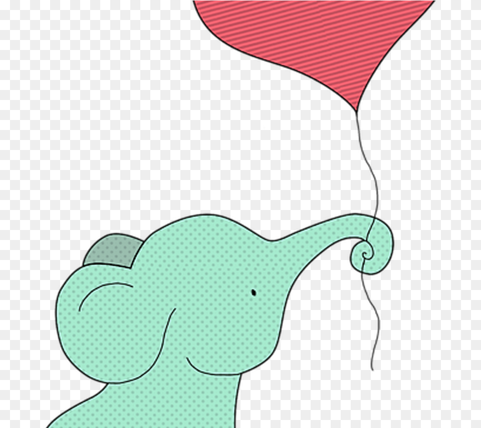 Baby Elephant With A Heart Balloon Tote Bag For Sale, Person Free Png Download