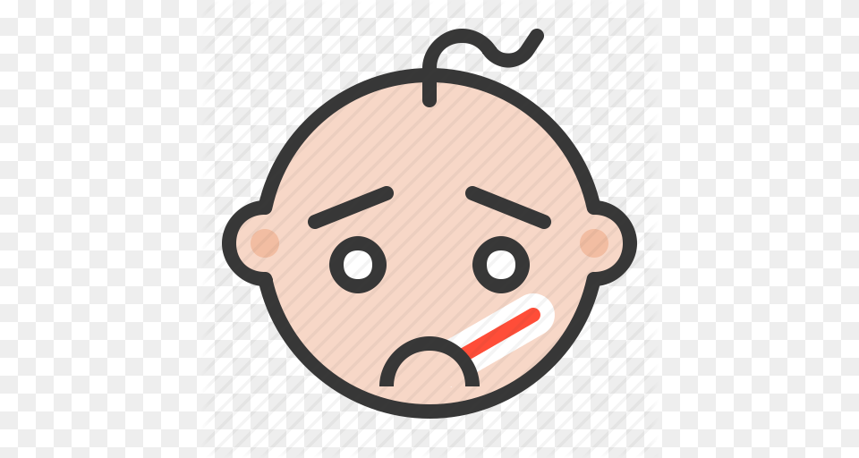 Baby Emoji Emoticon Expression Ill Sick Icon, Blackboard Png Image