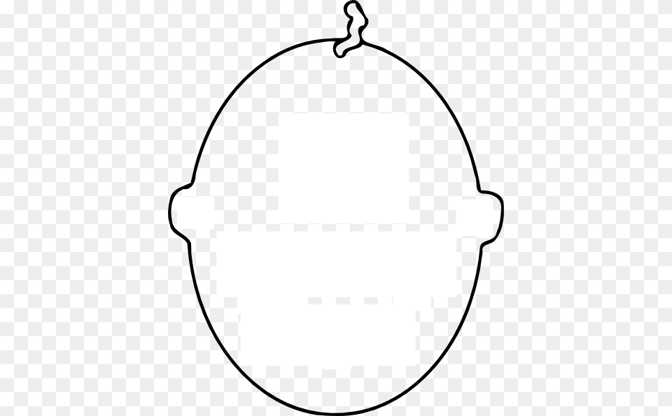 Baby Face Outline Clip Art, Clothing, Hardhat, Helmet, Accessories Free Png Download