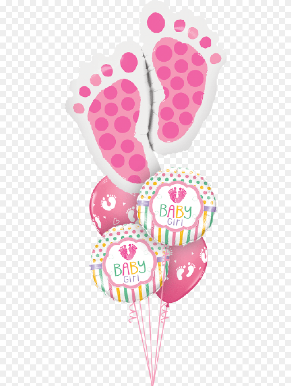 Baby Feet Balloon Bouquets, People, Person, Birthday Cake, Cake Free Png Download