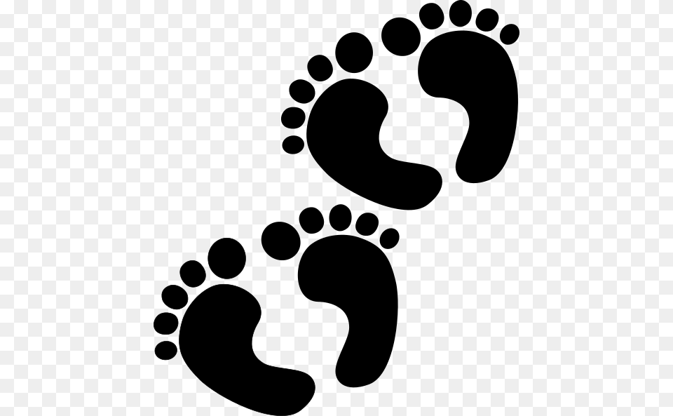 Baby Feet Black Clip Art, Gray Png Image