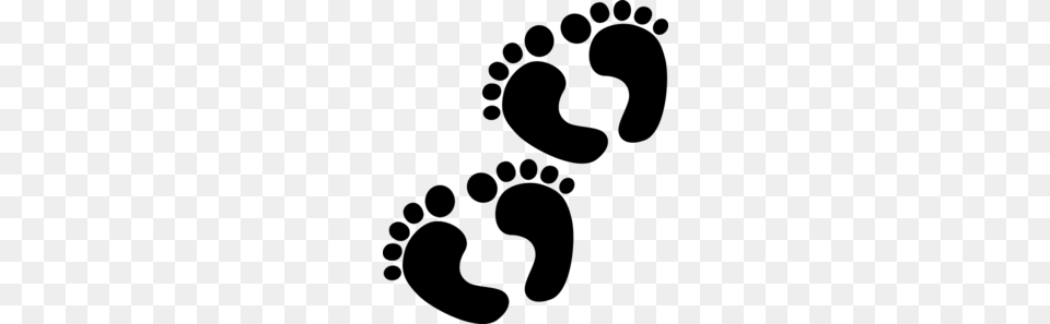 Baby Feet Black Clip Art, Gray Free Transparent Png