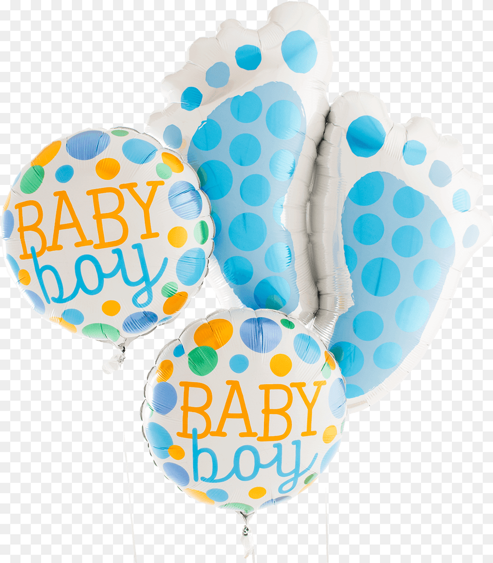 Baby Feet Blue Bunch 18quotpkg Baby Boy Dots, Balloon Free Png