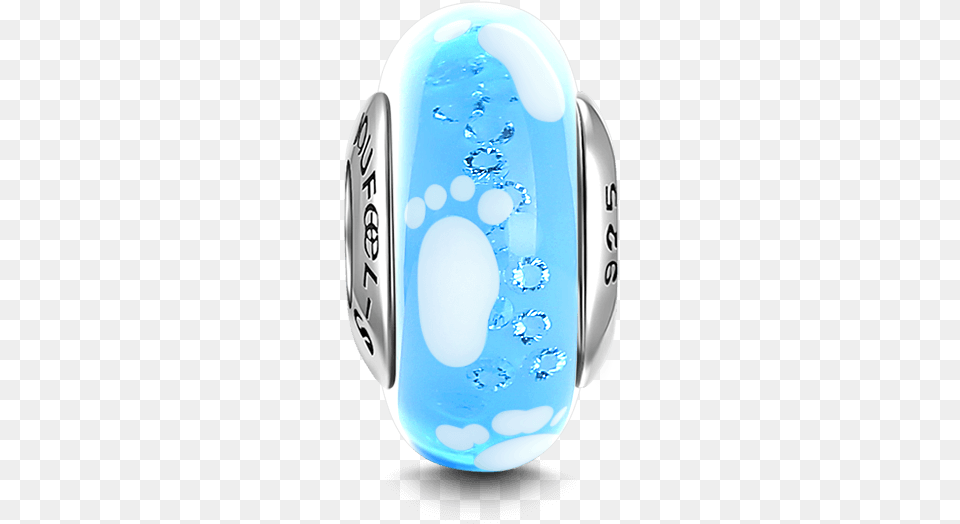 Baby Feet Blue Murano Glass Bead Silver Illustration, Electronics Free Transparent Png