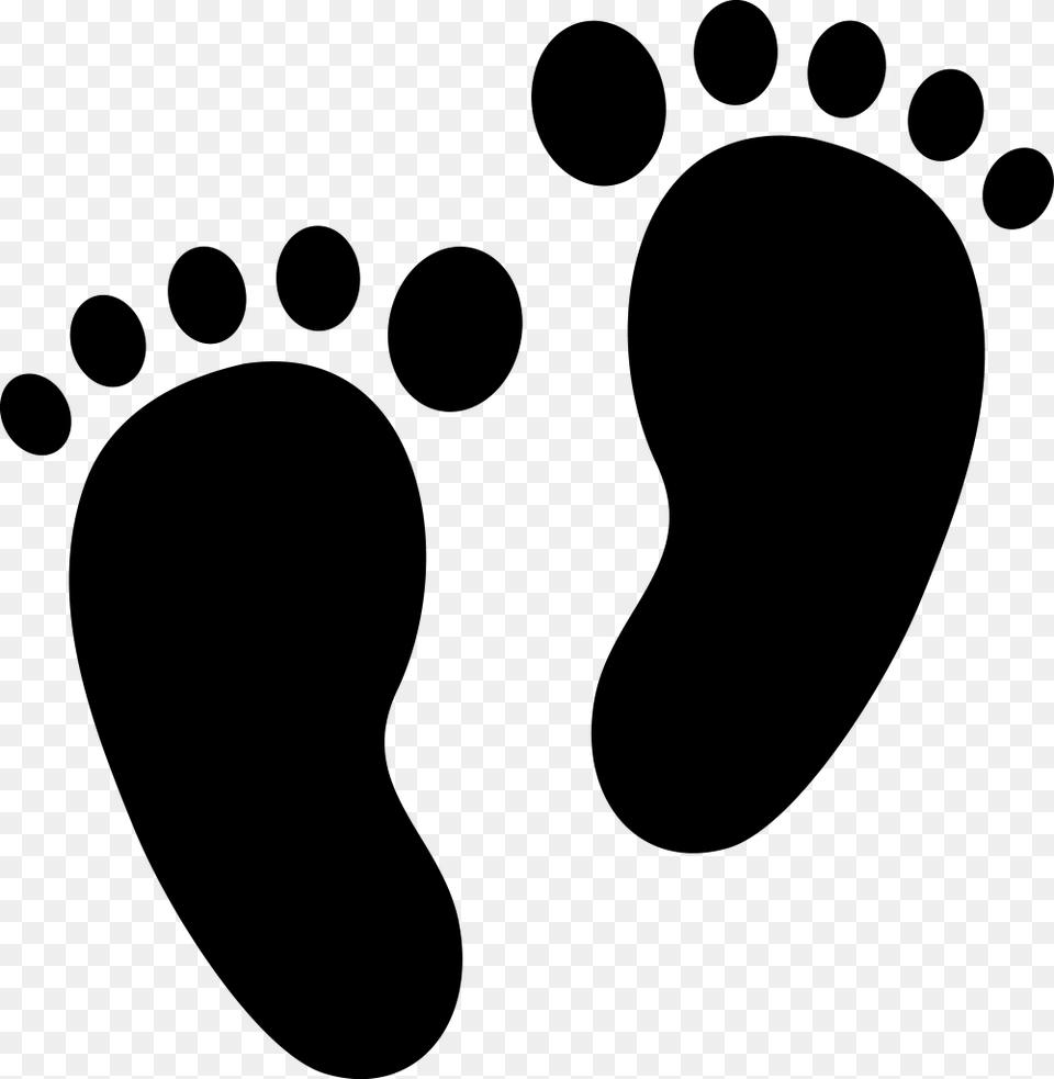 Baby Feet Clip Art, Gray Free Png Download