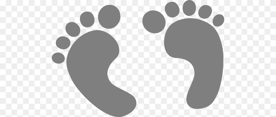 Baby Feet Clip Art At Clker Grey Baby Footprints, Footprint Free Png
