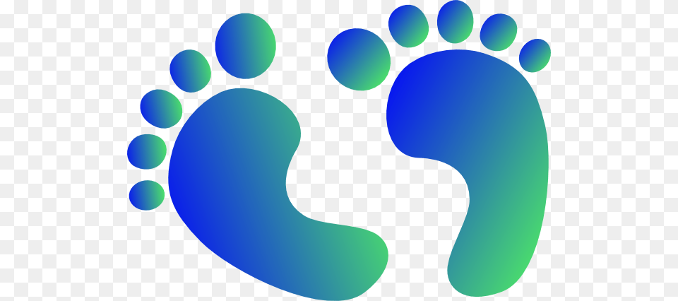 Baby Feet Clip Art Blue Green Ba Feet Clip Art, Footprint Png Image