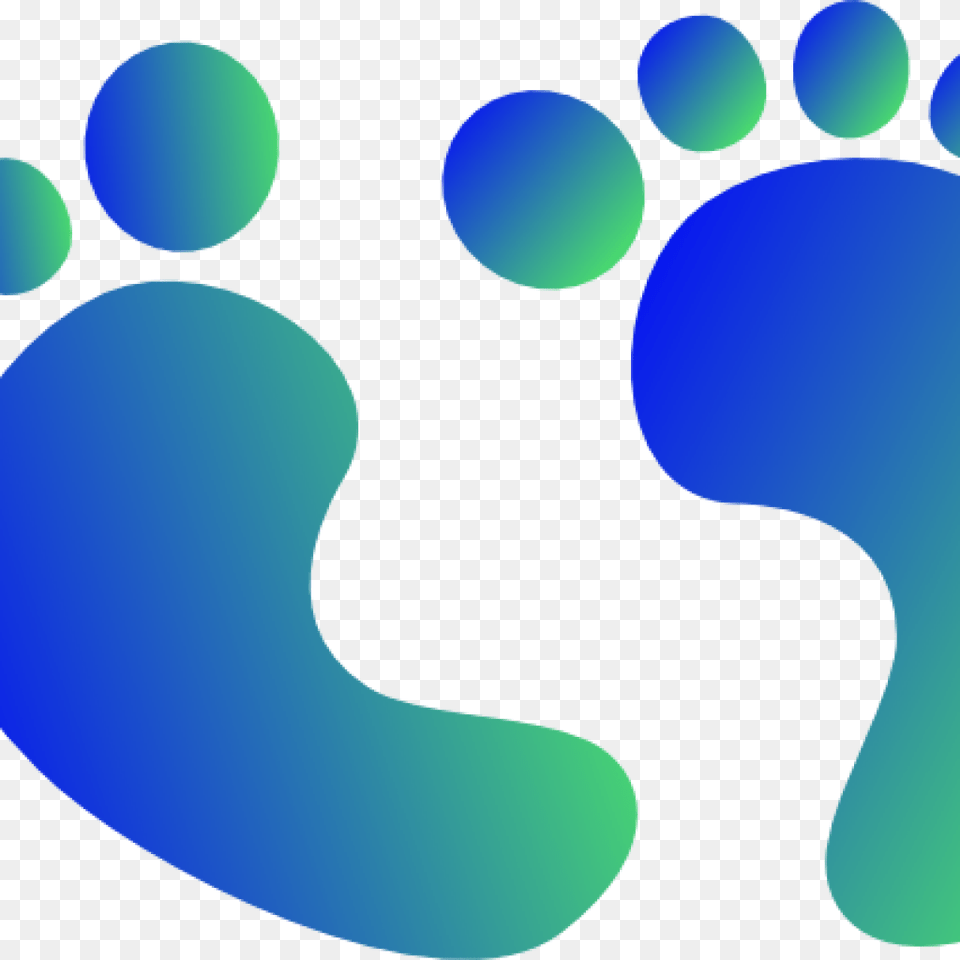 Baby Feet Clip Art Blue Green Ba Feet Clip Art At Clker Clip Art, Footprint Png Image