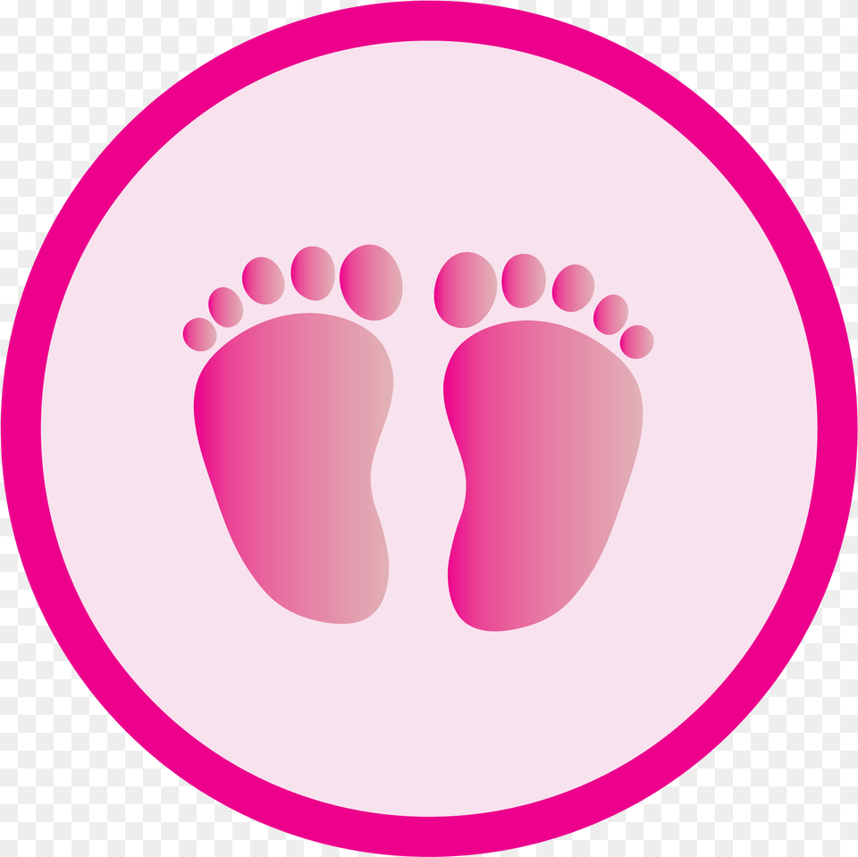 Baby Feet Clip Art Free Best Baby Feet Pink Clipart, Disk, Footprint Png Image
