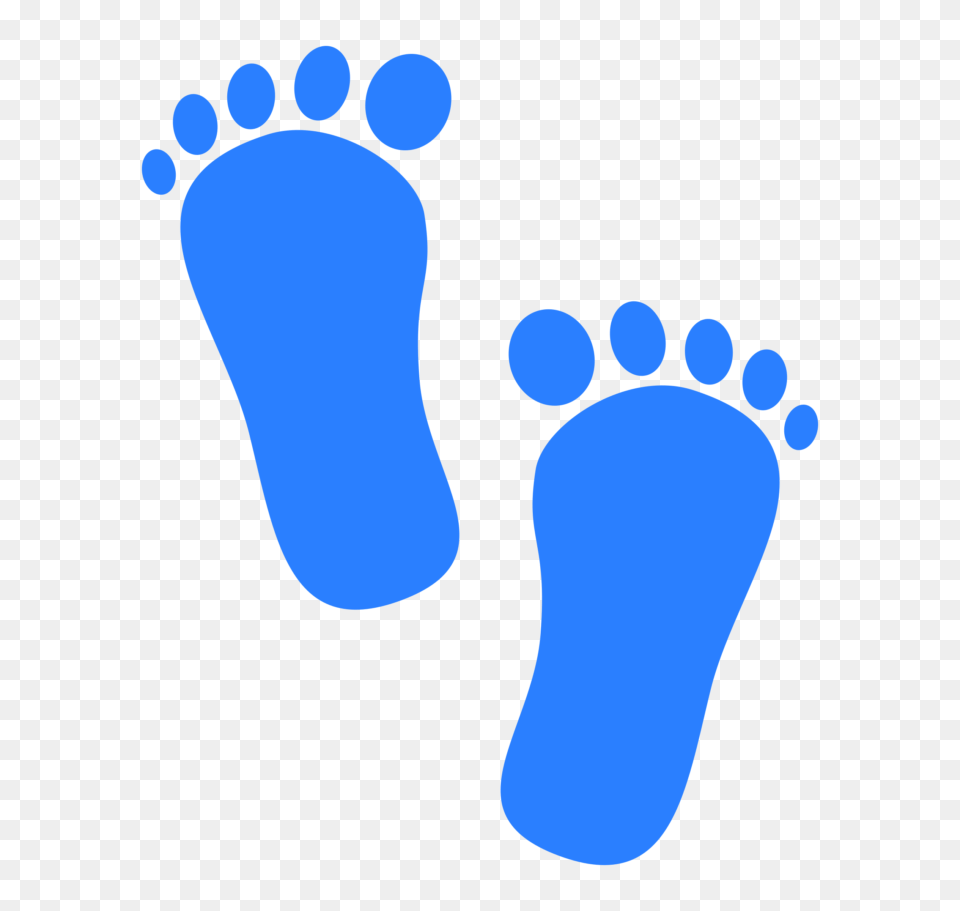 Baby Feet Clipart Baby Footprints Blue, Footprint, Smoke Pipe Free Png Download